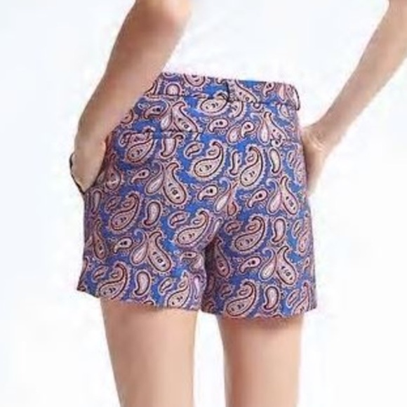 Banana Republic Shorts Size 4 Paisley Dress Shorts, New - Picture 3 of 8